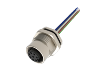 M12-孔头-法兰连接器-后安装-散线式-344.55PIN