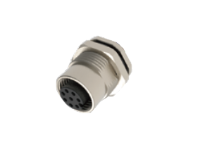 M12-孔头-法兰连接器-后安装-焊接式-5PIN